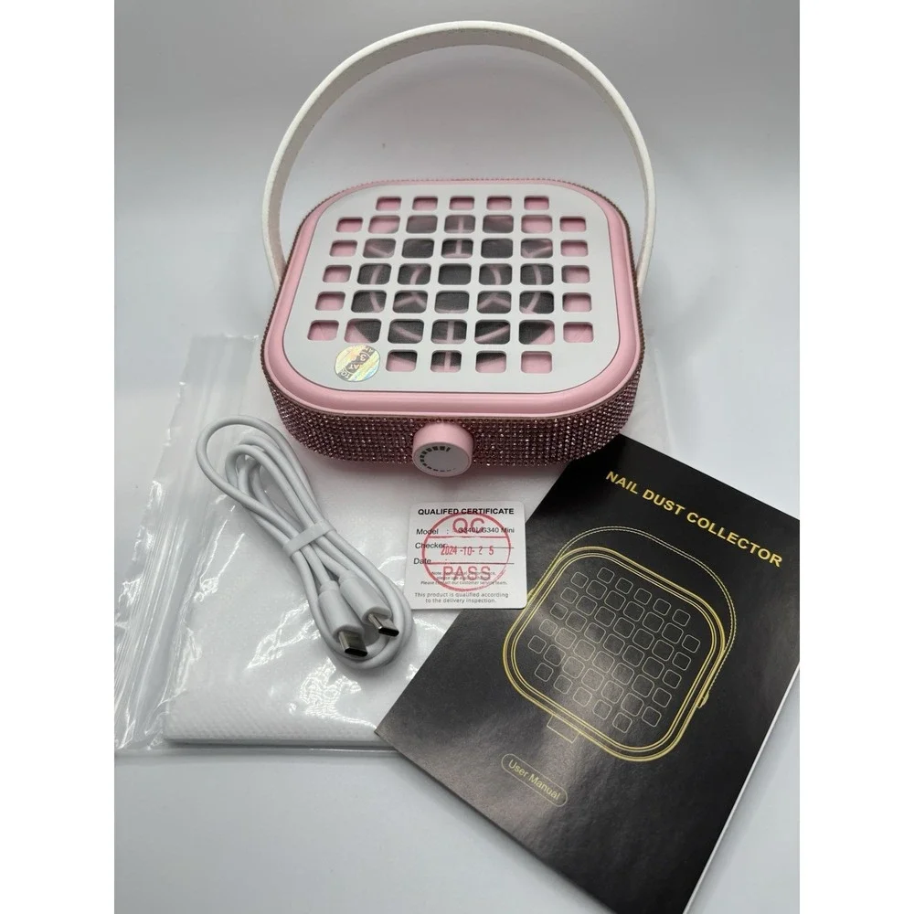 CHRISTINE SHELLY‎ G340 6000 RPM Nail Dust Collector Low Noise Pink New In Box